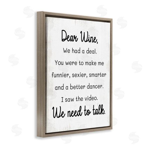 Stupell Industries Stupell Studio | Dear Wine Need To Talk Wall Art