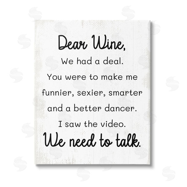 stupell industries Stupell Studio | Dear Wine Need to Talk Wall Art