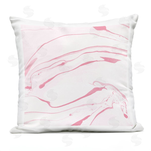 Stupell Industries Stupell Studio | Delicate Pink Fluid Marbled Lines Shapes Printed Throw Pillow