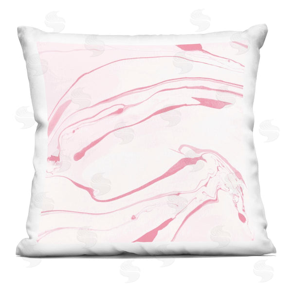 stupell industries Stupell Studio | Delicate Pink Fluid Marbled Lines Shapes Printed Throw Pillow