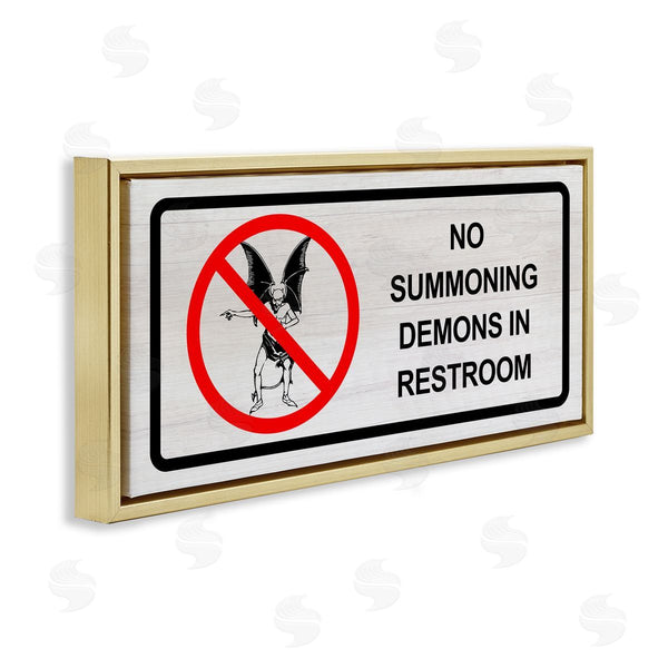 Stupell Industries Stupell Studio | Demons In Restroom Humor Wall Art
