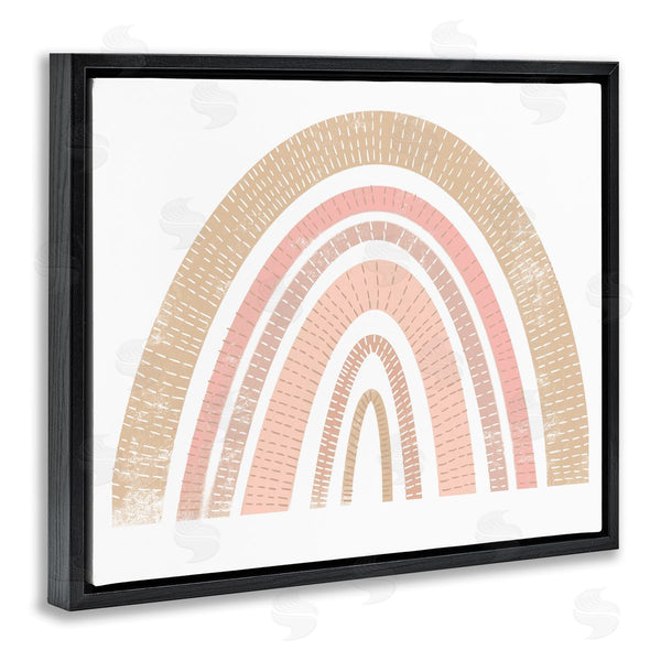 Stupell Industries Stupell Studio | Desert Stripe Patterned Rainbow Arches Pink Brown Wall Art