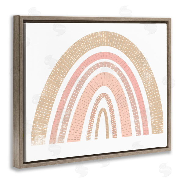 Stupell Industries Stupell Studio | Desert Stripe Patterned Rainbow Arches Pink Brown Wall Art