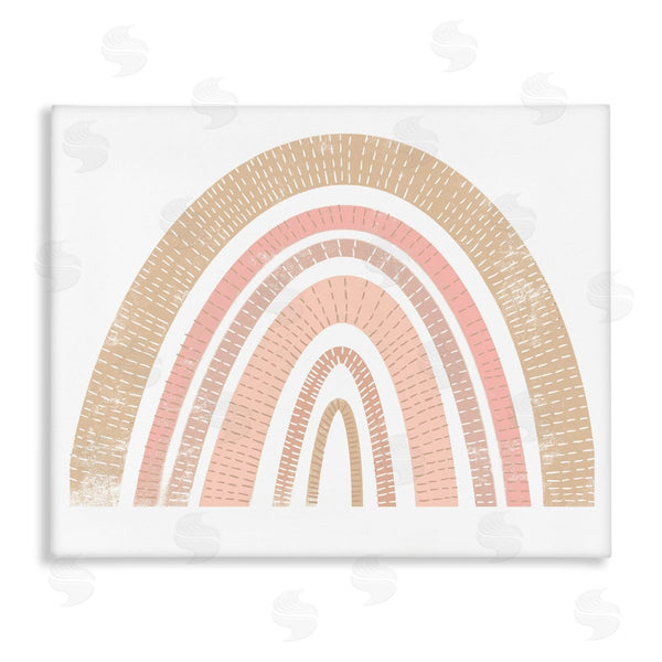 stupell industries Stupell Studio | Desert Stripe Patterned Rainbow Arches Pink Brown Wall Art
