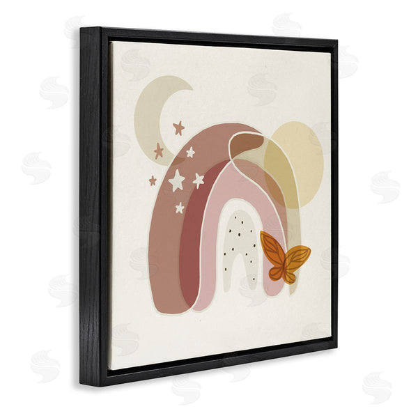 Stupell Industries Stupell Studio | Dessert Moon Rainbow Starry Sky Butterfly Terracotta Tone Wall Art