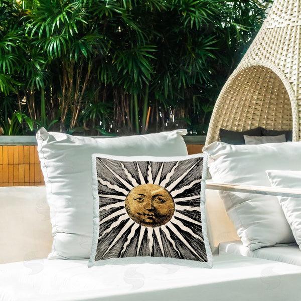Stupell Industries Stupell Studio | Detailed Sun Face Printed Throw Pillow