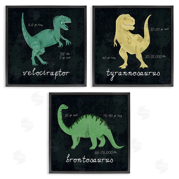 Stupell Industries Stupell Studio | Dinosaur Facts Chalk Inspired Design Wall Art