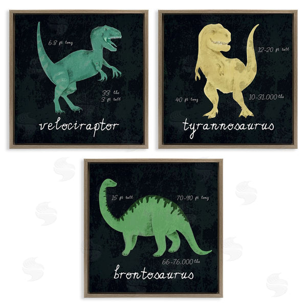 Stupell Industries Stupell Studio | Dinosaur Facts Chalk Inspired Design Wall Art