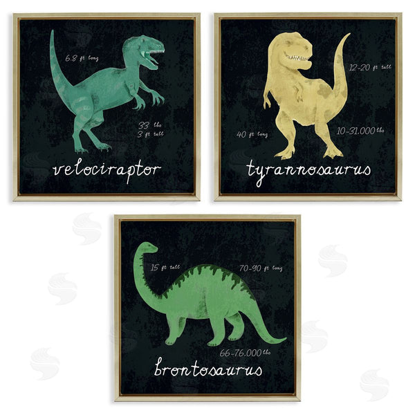 Stupell Industries Stupell Studio | Dinosaur Facts Chalk Inspired Design Wall Art