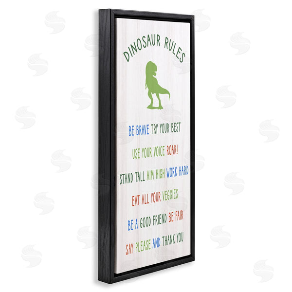Stupell Industries Stupell Studio | Dinosaur Rules Kids List Wall Art