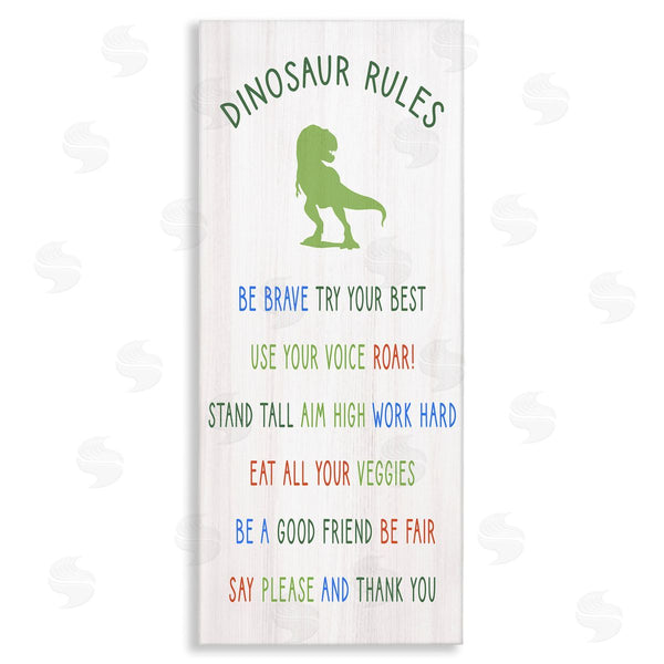 stupell industries Stupell Studio | Dinosaur Rules Kids List Wall Art