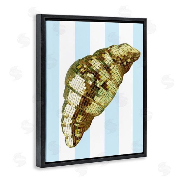 Stupell Industries Stupell Studio | Disco Croissant & Blue Stripes Wall Art