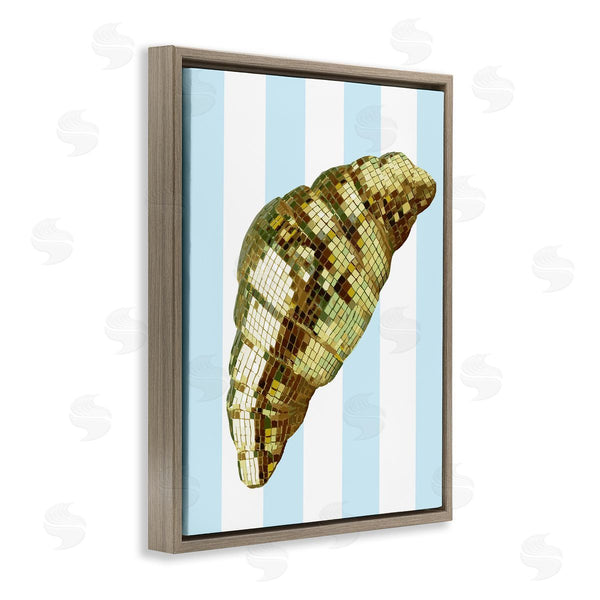 Stupell Industries Stupell Studio | Disco Croissant & Blue Stripes Wall Art