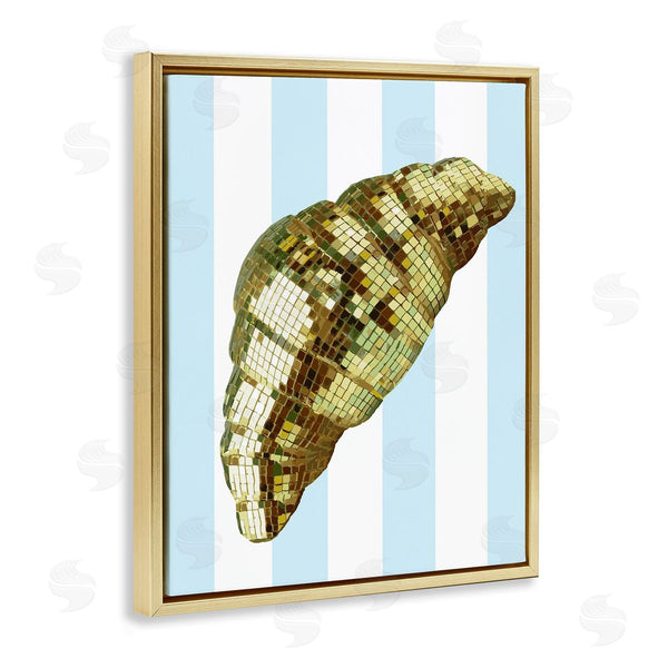 Stupell Industries Stupell Studio | Disco Croissant & Blue Stripes Wall Art