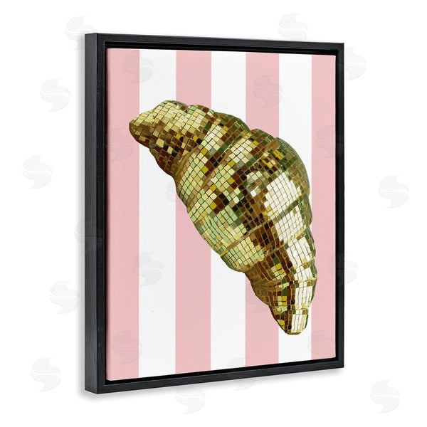 Stupell Industries Stupell Studio | Disco Croissant & Pink Stripes
