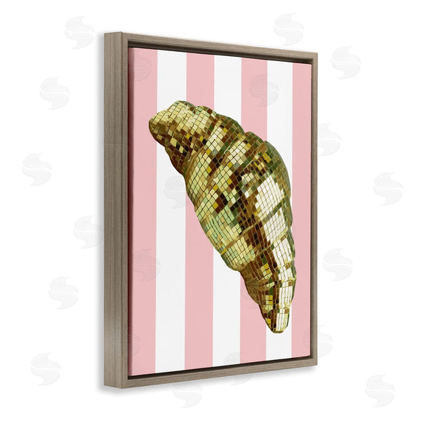 Stupell Industries Stupell Studio | Disco Croissant & Pink Stripes