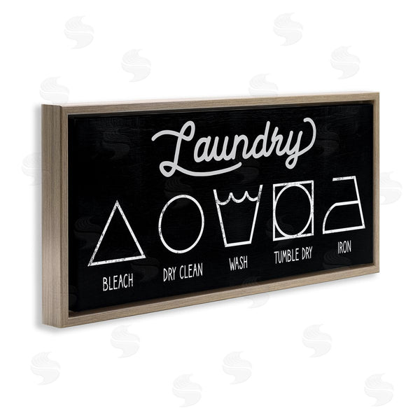Stupell Industries Stupell Studio | Distressed Country Laundry Symbol Cleaning Guide