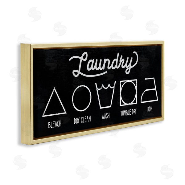 Stupell Industries Stupell Studio | Distressed Country Laundry Symbol Cleaning Guide