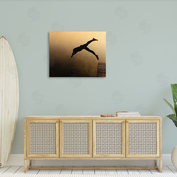 Stupell Industries Stupell Studio | Diving Off Dock Silhouette Wall Art