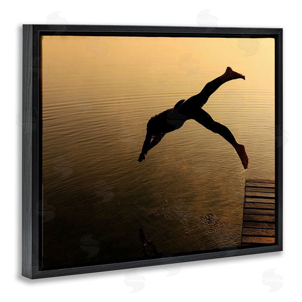 Stupell Industries Stupell Studio | Diving Off Dock Silhouette Wall Art
