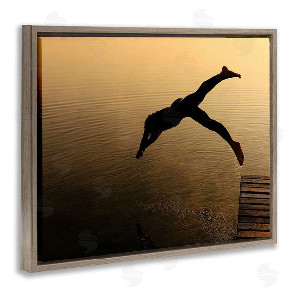 Stupell Industries Stupell Studio | Diving Off Dock Silhouette Wall Art