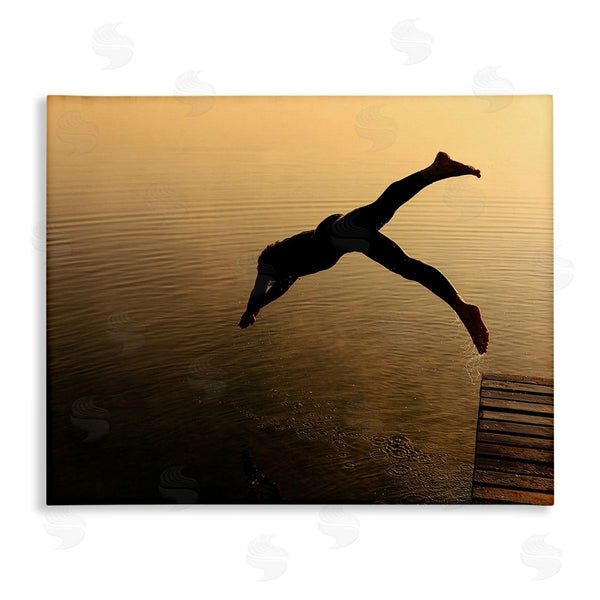 stupell industries Stupell Studio | Diving Off Dock Silhouette Wall Art