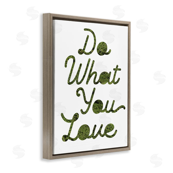 Stupell Industries Stupell Studio | Do What You Love Phrase Grass Pattern Minimal Text Wall Art