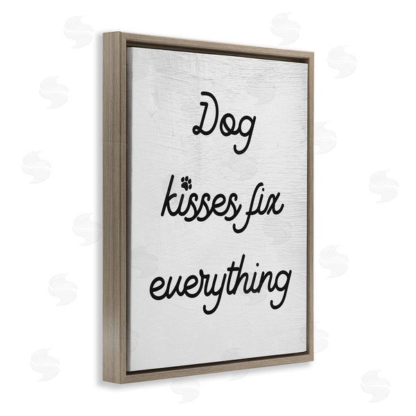 Stupell Industries Stupell Studio | Dog Kisses Fix Everything Pet Motivational Love Phrase Wall Art