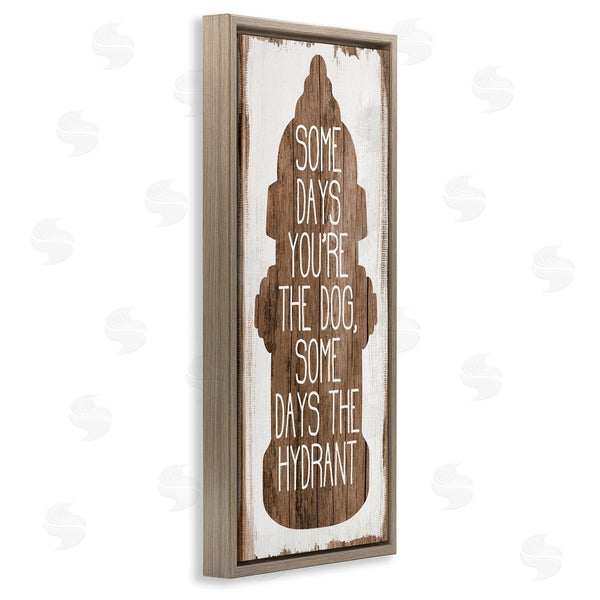 Stupell Industries Stupell Studio | Dog Or Hydrant Funny Pet Metaphor Wall Art