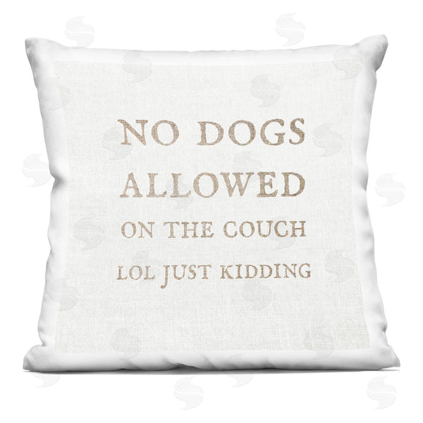 stupell industries Stupell Studio | Dogs Allowed On Couch Funny Pets Minimal Phrase Printed Throw Pillow