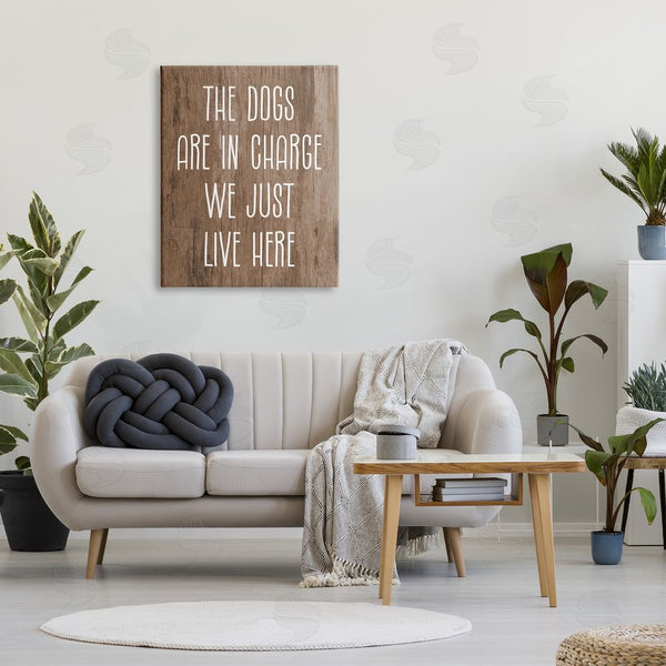 Stupell Industries Stupell Studio | Dogs In Charge Pet Phrase Wall Art