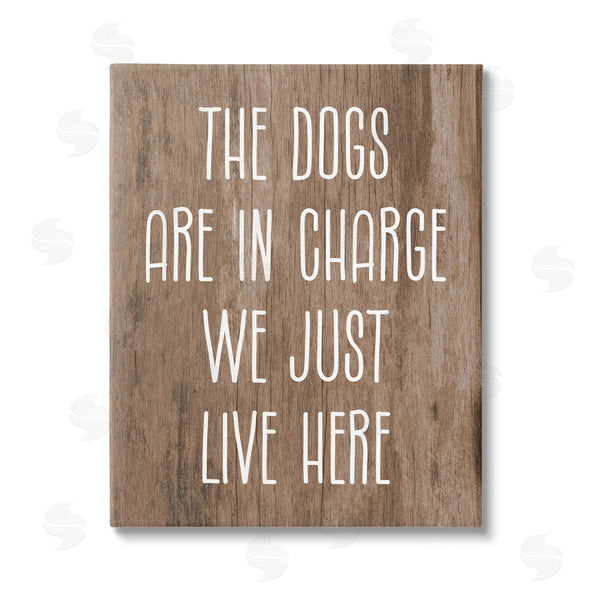 stupell industries Stupell Studio | Dogs In Charge Pet Phrase Wall Art