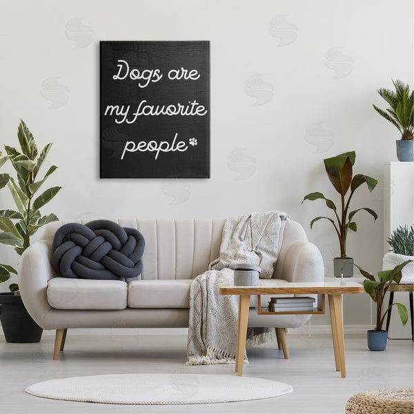 Stupell Industries Stupell Studio | Dogs My Favorite People Pet Phrase Textured Background Wall Art