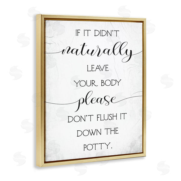 Stupell Industries Stupell Studio | Don't Flush Down Potty Quote