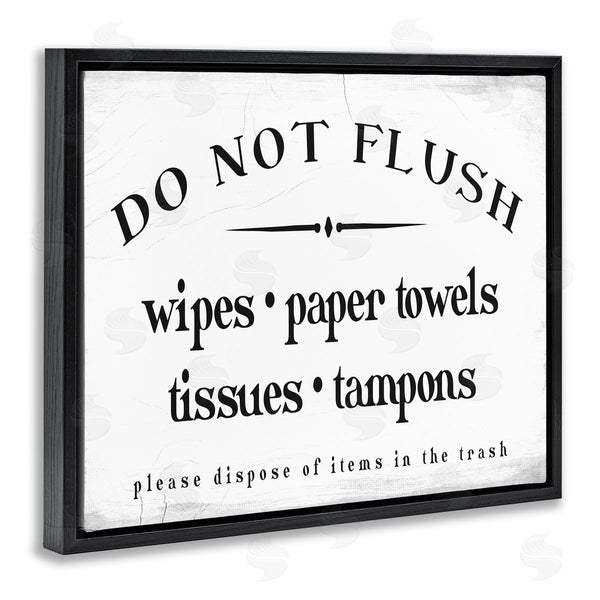 Stupell Industries Stupell Studio | Don't Flush Garbage Items Bathroom Sign