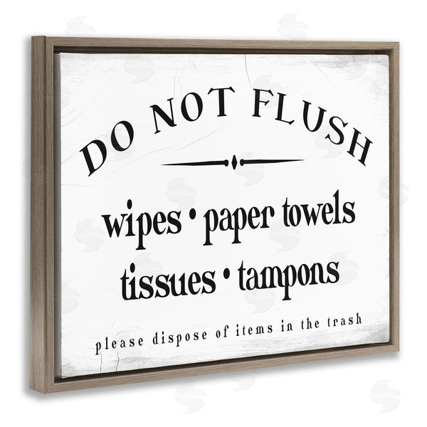 Stupell Industries Stupell Studio | Don't Flush Garbage Items Bathroom Sign