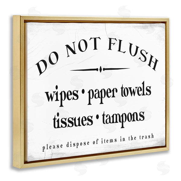 Stupell Industries Stupell Studio | Don't Flush Garbage Items Bathroom Sign