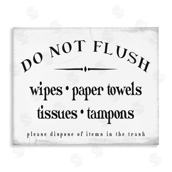 stupell industries Stupell Studio | Don't Flush Garbage Items Bathroom Sign