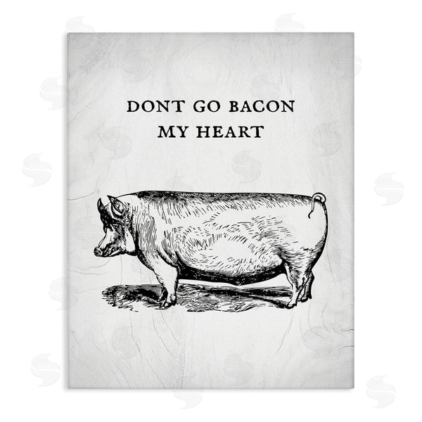 stupell industries Stupell Studio | Don't Go Bacon My Heart Funny Pig Phrase Wall Art