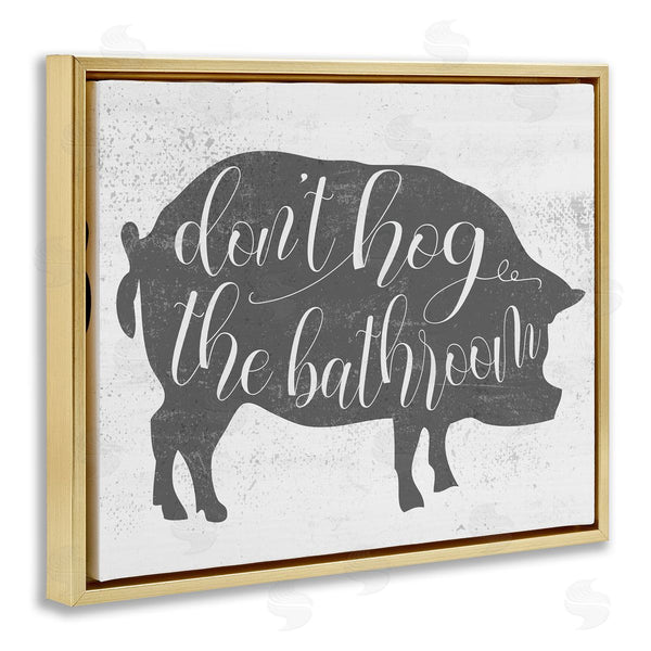 Stupell Industries Stupell Studio | Don't Hog The Bathroom Farmhouse Wall Art