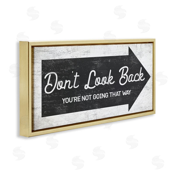 Stupell Industries Stupell Studio | Don't Look Back Forward Facing Arrow