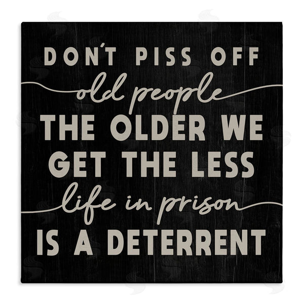 stupell industries Stupell Studio | Don't Piss Off Old People Quote Funny Age Joke Wall Art