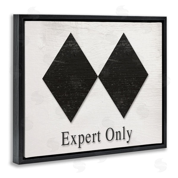 Stupell Industries Stupell Studio | Double Black Diamond Ski Sport Symbol Experts Only Wall Art
