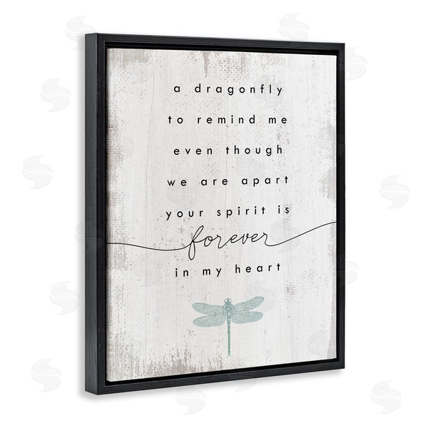 Stupell Industries Stupell Studio | Dragonfly To Remind Me Grieving Inspirational Insect Phrase Wall Art