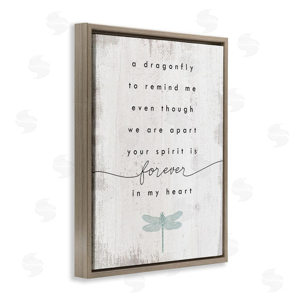 Stupell Industries Stupell Studio | Dragonfly To Remind Me Grieving Inspirational Insect Phrase Wall Art