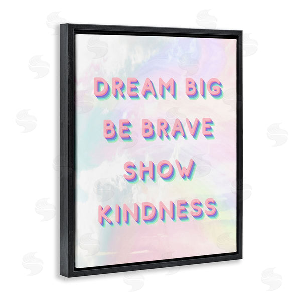 Stupell Industries Stupell Studio | Dream Big Be Brave Retro Tie Dye Pattern Wall Art