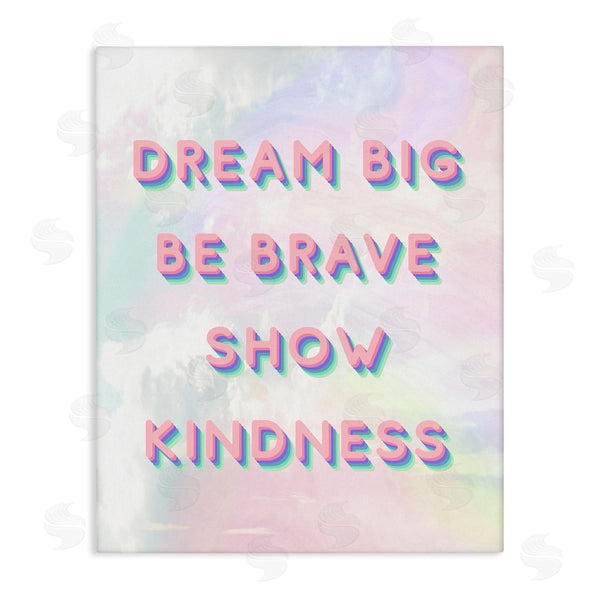 stupell industries Stupell Studio | Dream Big Be Brave Retro Tie Dye Pattern Wall Art