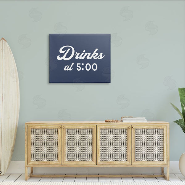 Stupell Industries Stupell Studio | Drink At Five Fun Nautical Party Sign Wall Art