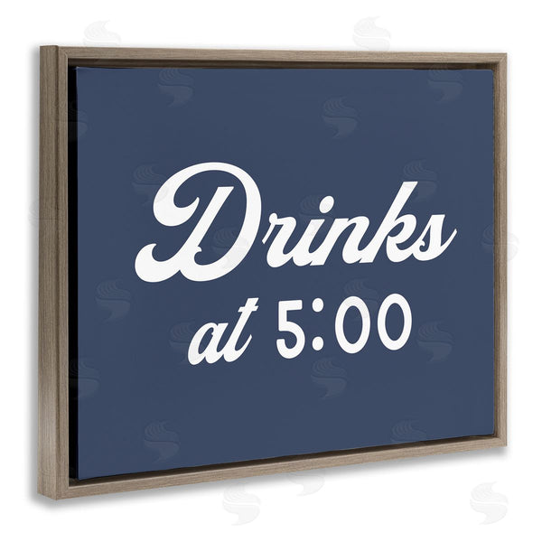 Stupell Industries Stupell Studio | Drink At Five Fun Nautical Party Sign Wall Art