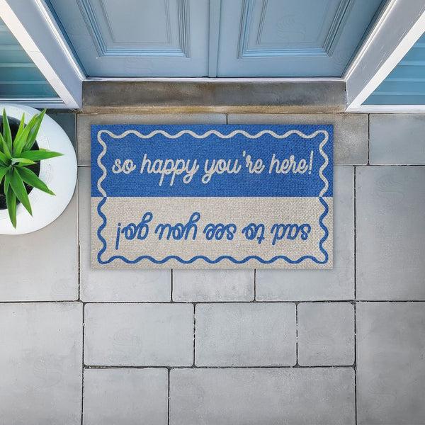 Stupell Industries Stupell Studio | Dual Greetings & Goodbye Faux Sisal Door Mat